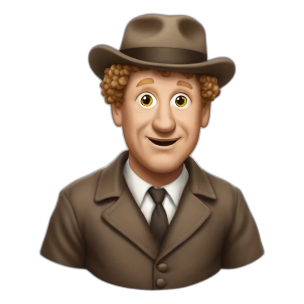 Curly joe of the three stooges sticker