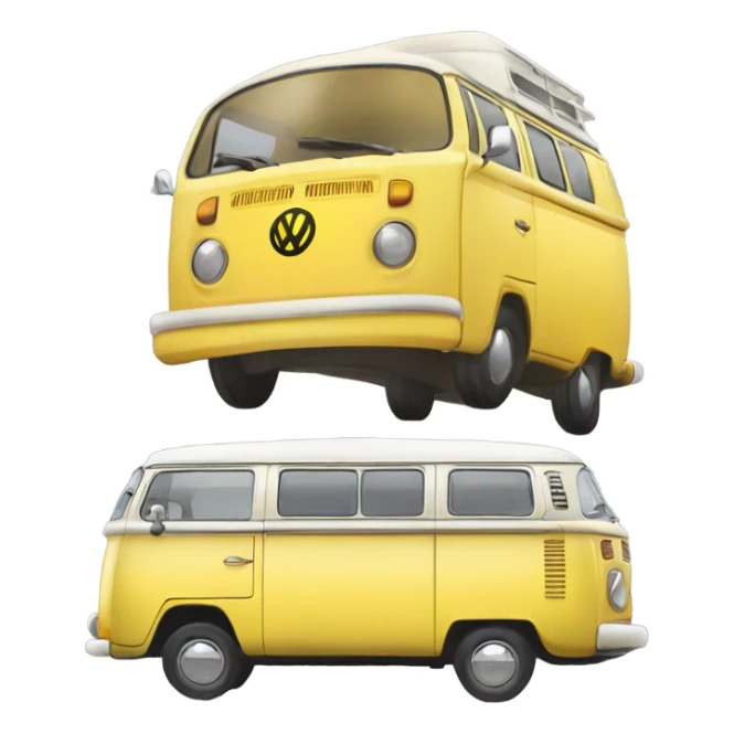 			aesthetic yellow Volkswagen campervan retro sticker