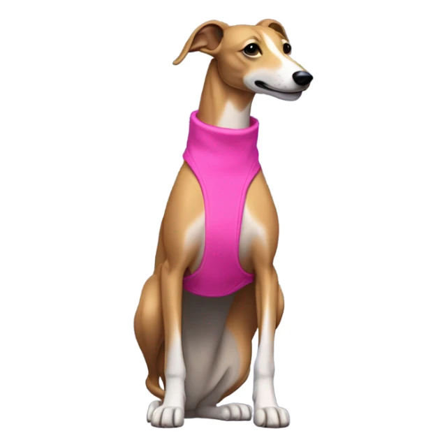 Greyhound hot pink sticker