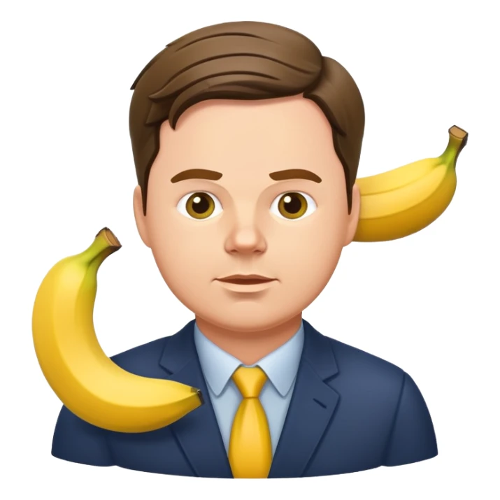 JD Vance slipping on a banana peel sticker