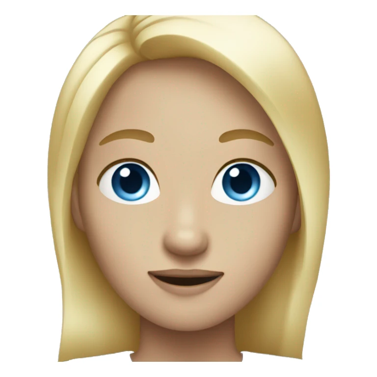 person with blonde hair blue eyes sticker