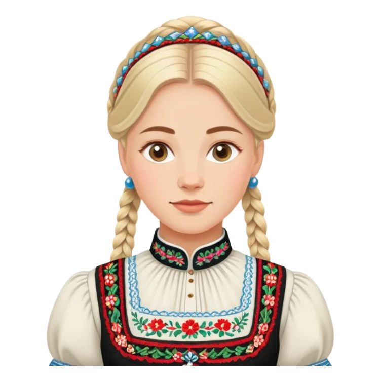 norwegian traditional bunad dress sticker