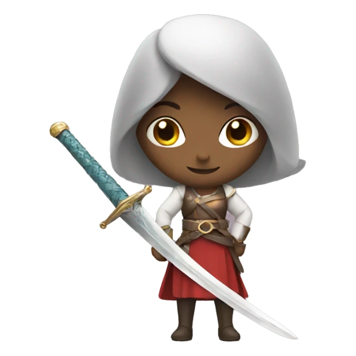 Girl with sword sticker