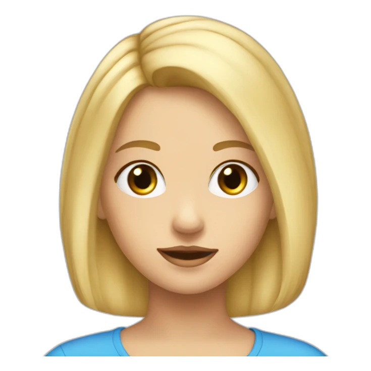 Fille de 12 ans blonde au yeux bleu sticker