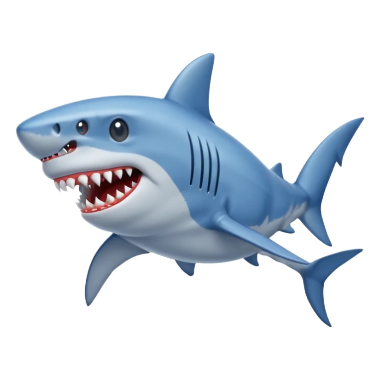 A shark with blue shoes on it's feet sticker