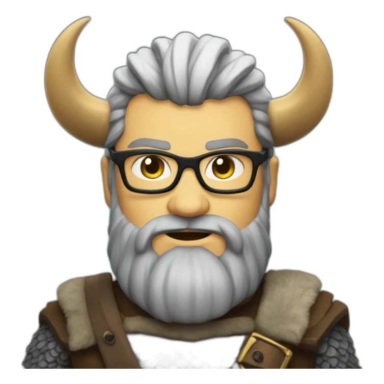 nerdy gay viking sticker