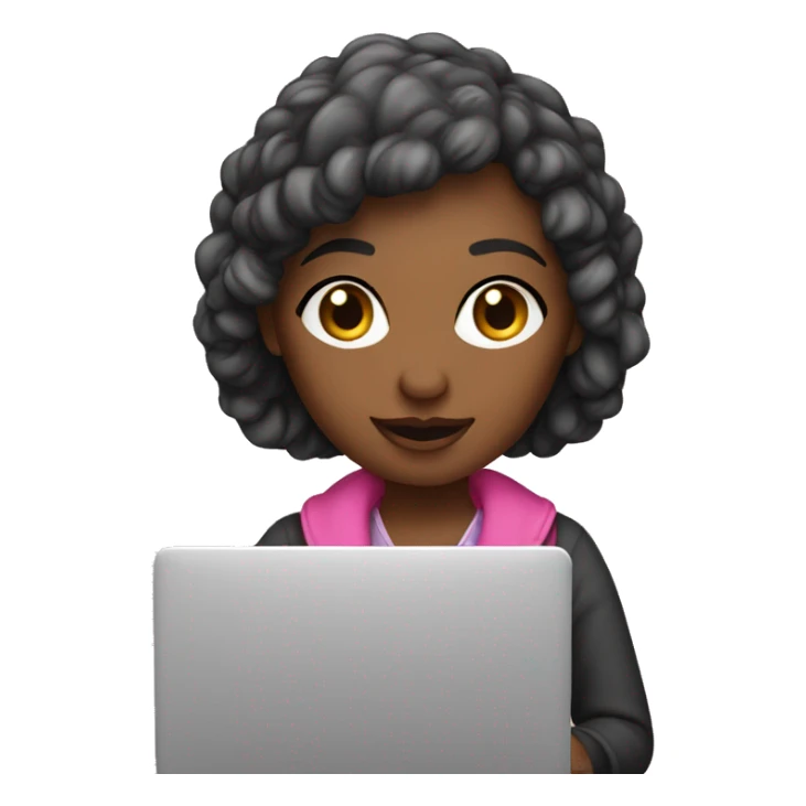 Graphic designer girl with Pink laptop  sticker