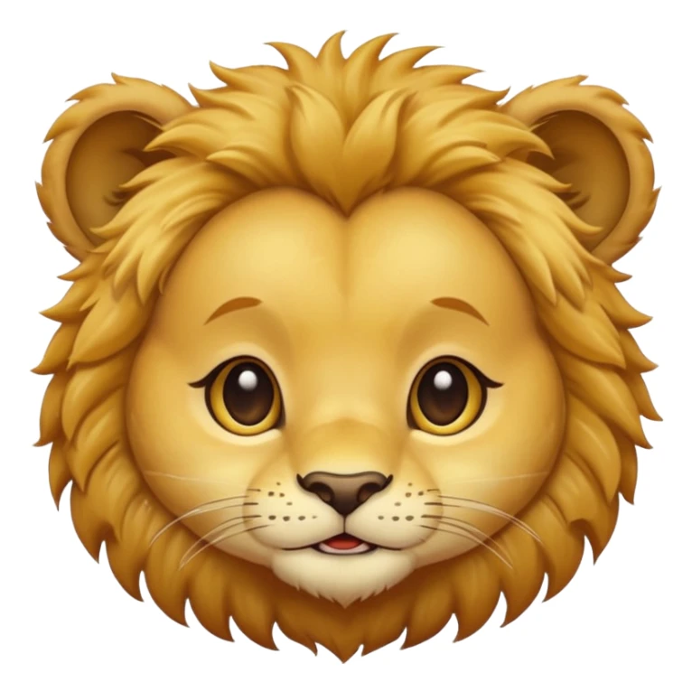 Cute baby lion's face (little cheeks, not much hair) sticker