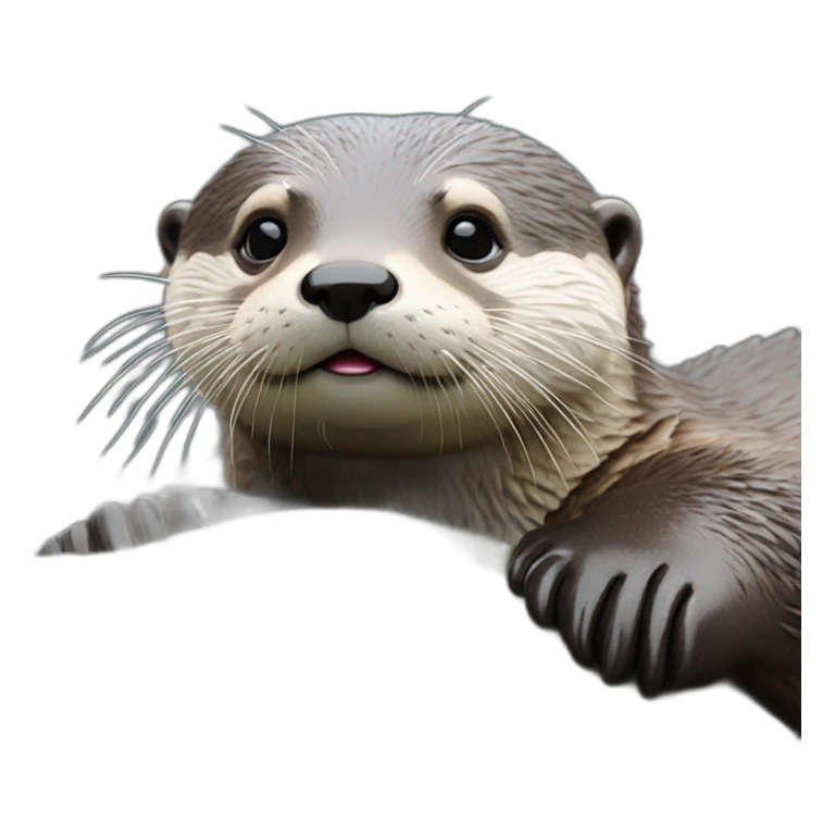 Loutre qui se font un calin loutre sticker