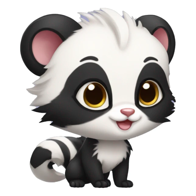 Cute skunk-panda-ferret-cat-hybrid full body sticker