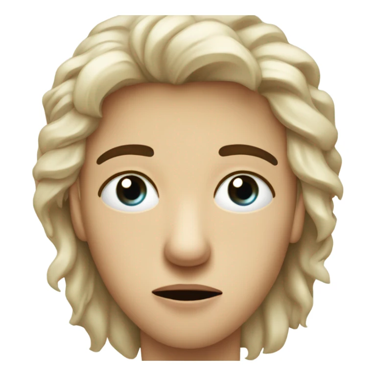 carita con ojos de dolaer sticker