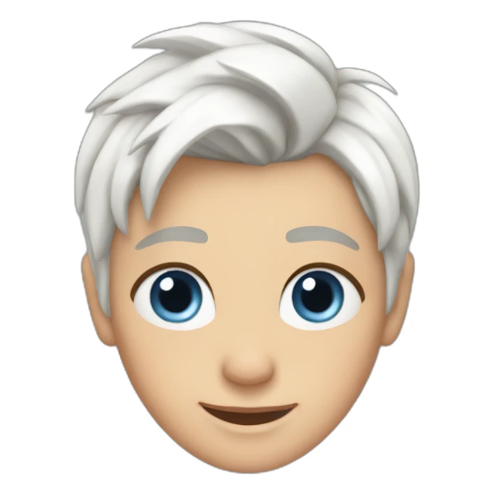 Ellen degeneres, white hair, blue eyes sticker
