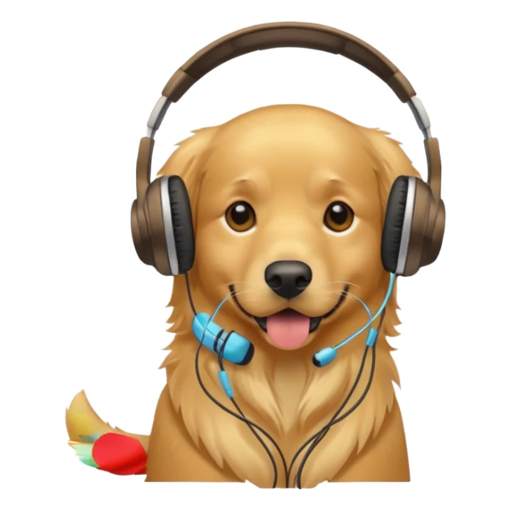 A Golden Retriever with Overheads sticker