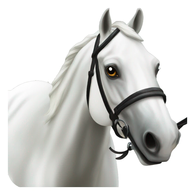 HORSE RACING - white horse and person sticker