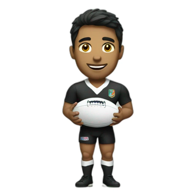 rugby player with ball in hand sticker