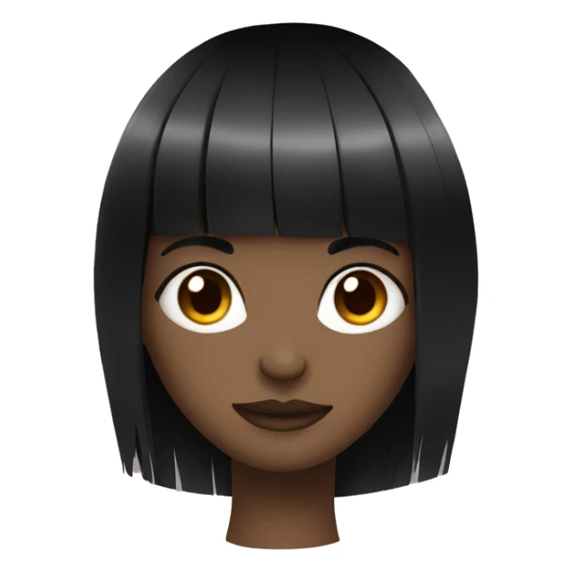 black hair girl with fringe alternative style  sticker