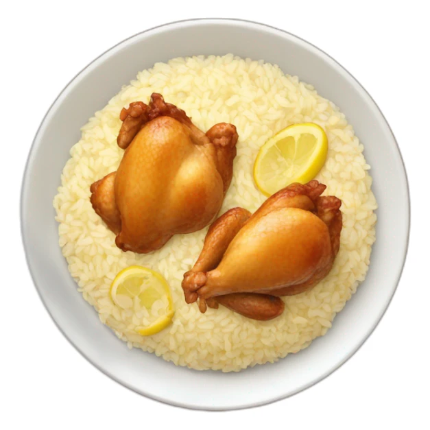 The most common type of food is chicken and rice  sticker