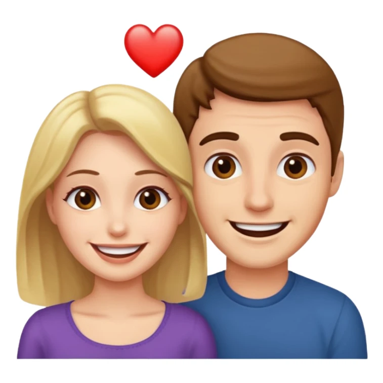 Emoji of a man teasing a woman sticker