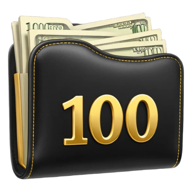 ordner mit der aufschrift "€100.000" sticker