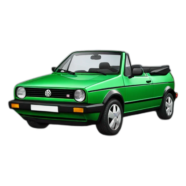 volkswagen golf 3 cabrio green sticker