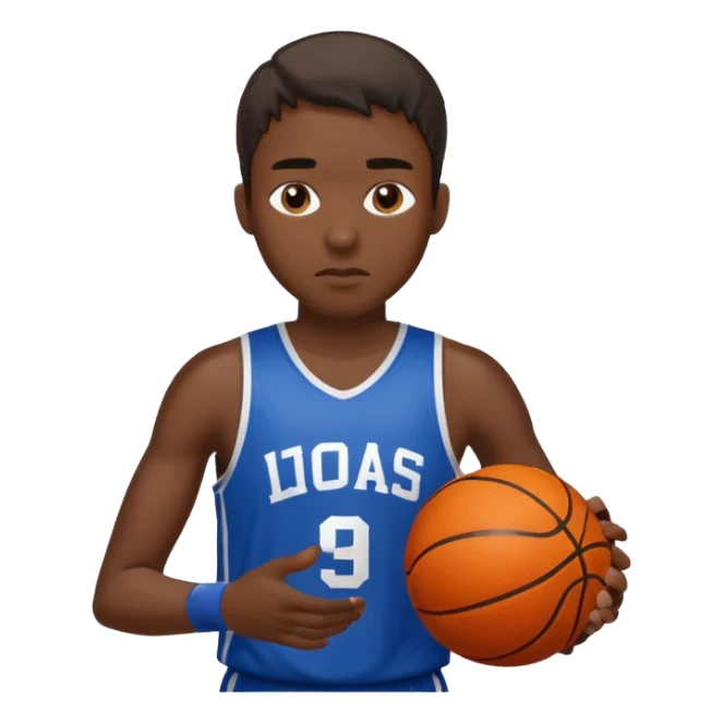 the portrait of basketball player sticker
