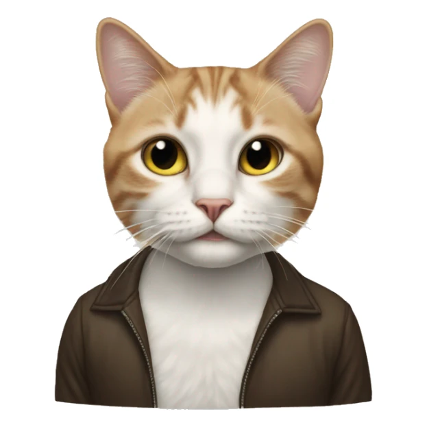 Cat listening to the 1975 sticker