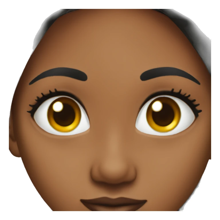 Black girl in ponytail and beautiful eyelashes  sticker