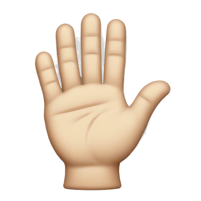 Hand in the shape of an L on a forehead  sticker