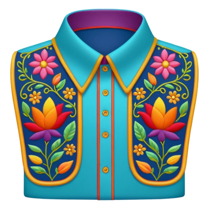 decorative colorful shirt collar sticker