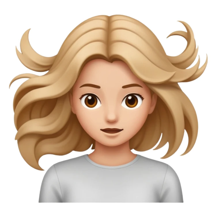 Girl flipping her hair sticker