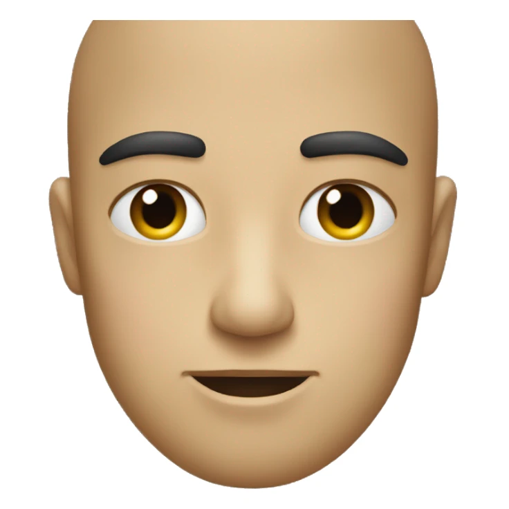 face with eyebrows drawn together, half-closed eyes and the mouth a flat line with upturned edges sticker