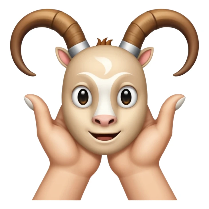 upside-down sign of the horns sticker