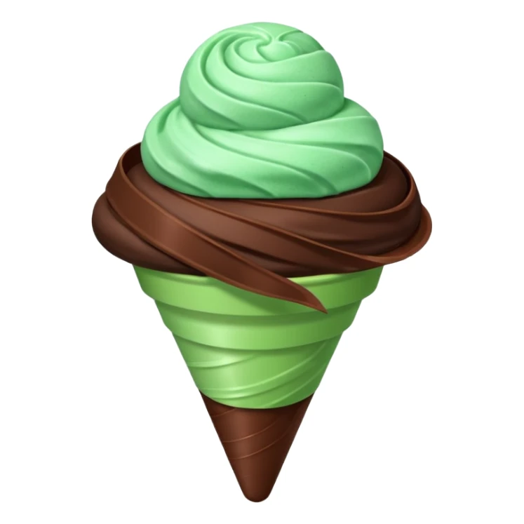 Mint chocolate sorbet with ribbon sticker