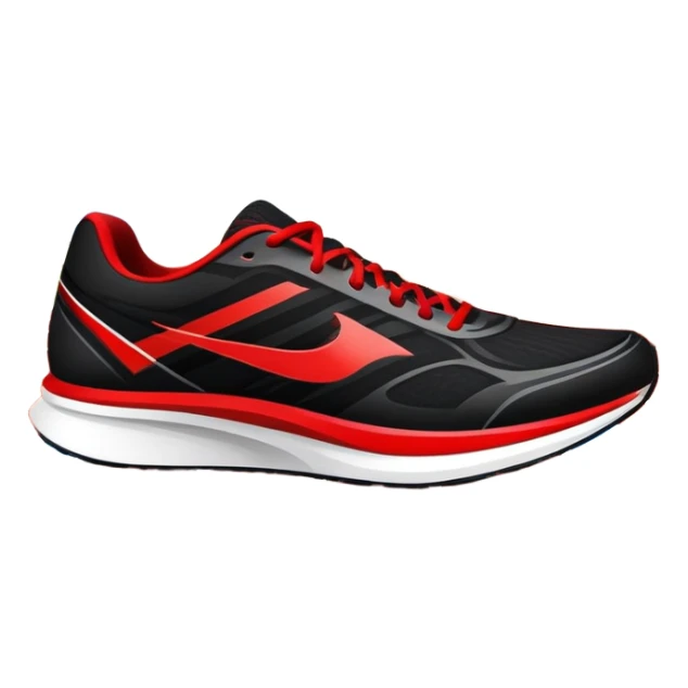 Running shoes placed on a professional track, ready for a sprint. The vibrant background features a stadium with cheering fans, a bright blue sky, and a digital timer displaying race time. Motion lines emphasize speed and energy. Transparent background highlights the athletic spirit. sticker