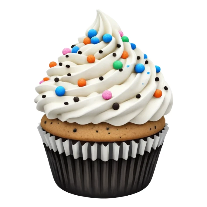 Cookies and cream cupcake with cookies and cream bites sticker