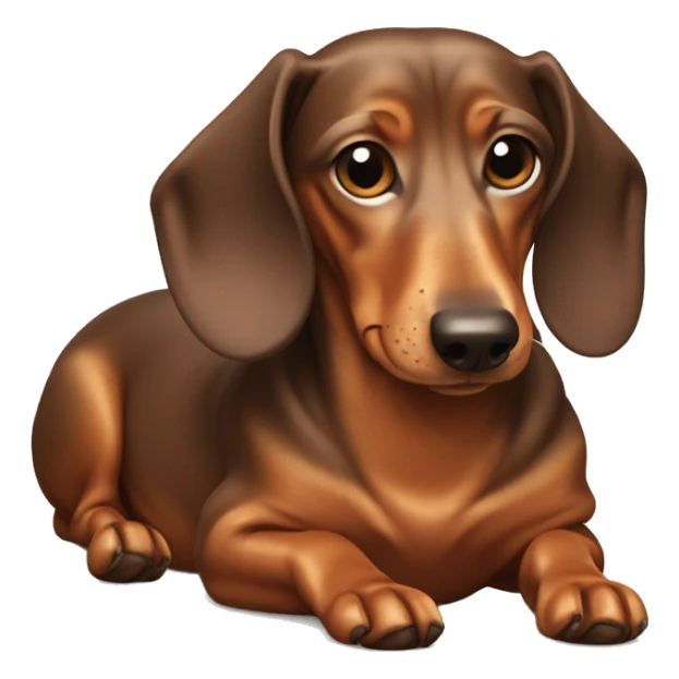 dachshund dog curled up sticker