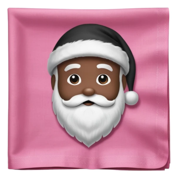 Can you make me a pink napkin with a black Santa on it  sticker
