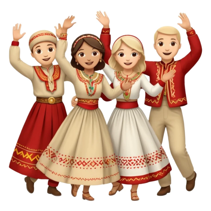 I want an emoji with people making a “horă” sticker