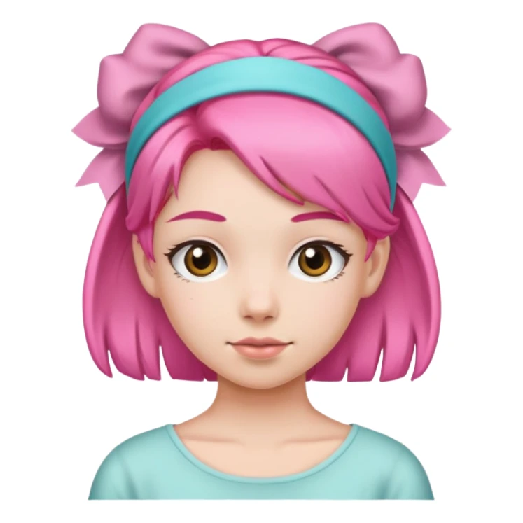 Pink hairband girl  sticker