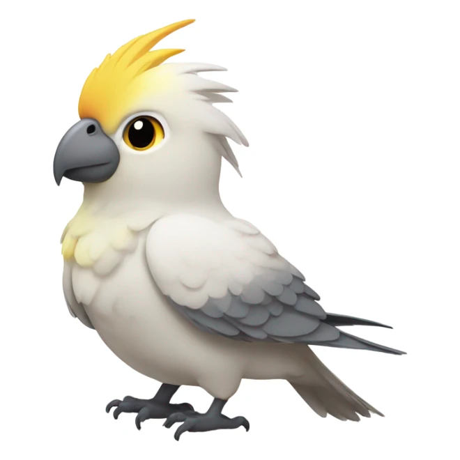 cockatiel white celabrating new year sticker