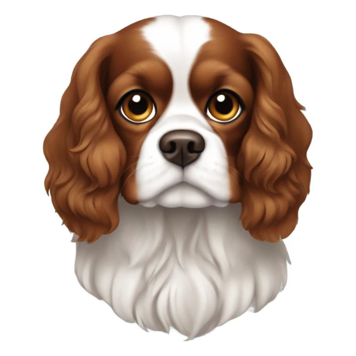 King Charles Cavalier all one color brown no white sticker
