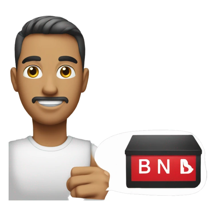 bn bank emoji,red box with bn bank in white text sticker
