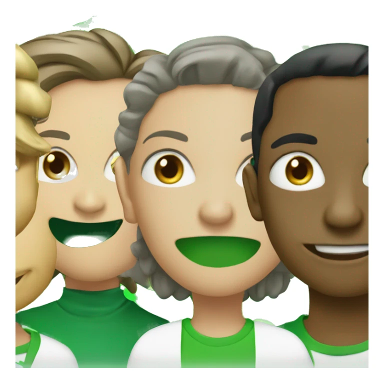 "GG" in green, comic style and poppi sticker