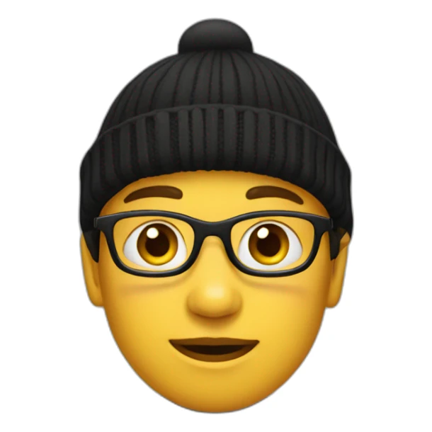 person wearing a black turtleneck jumper and beret sticker