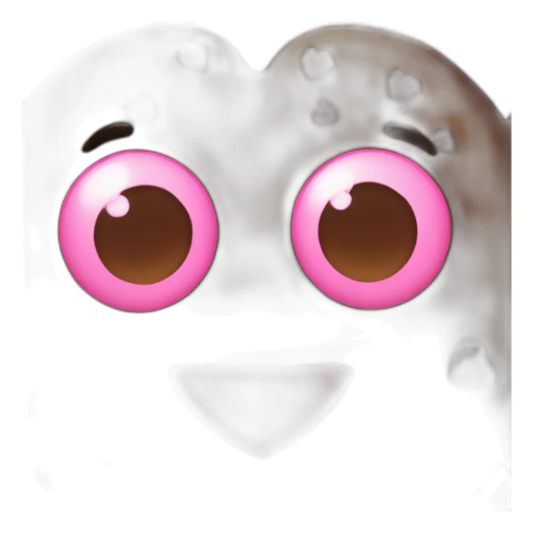 Dark brown cookie emoji with pink heart-shaped eyes sticker