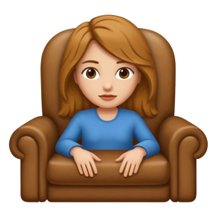 Una chica sentada en un sillon sticker