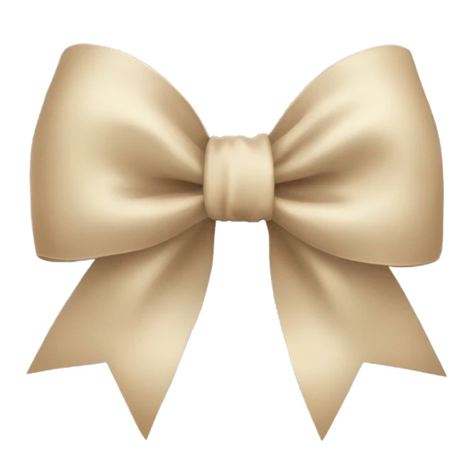 Beige bow sticker
