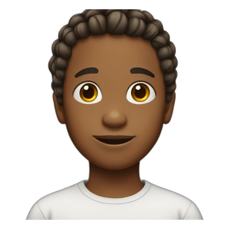 boy kid with braid hair sticker