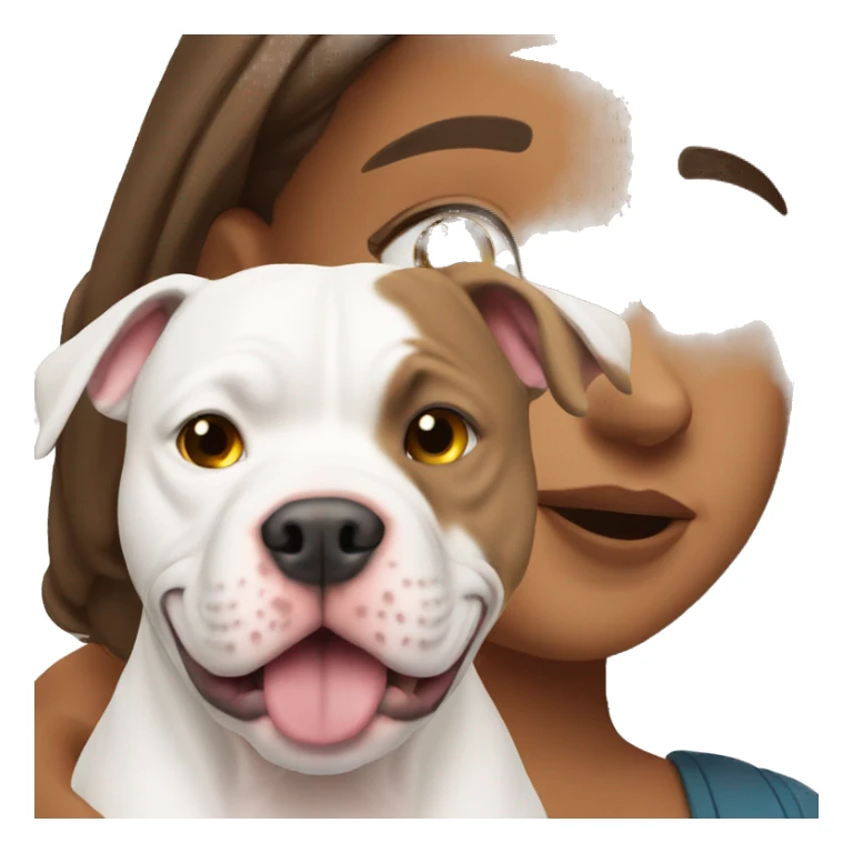 Pitbull with a girl sticker