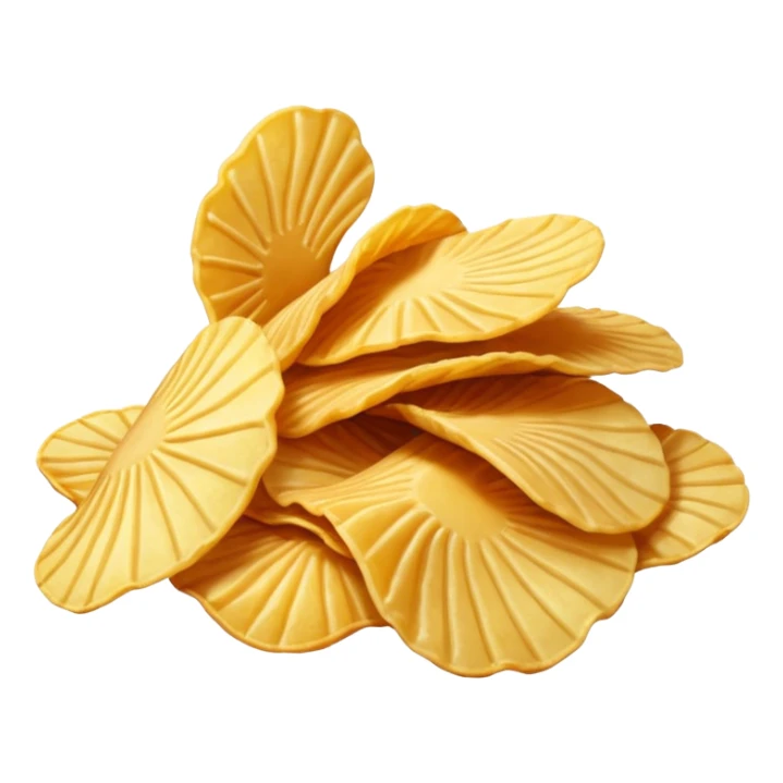 Create a Potato chips emoji in IOS style with transparent background that is 1024 x 1024 sticker